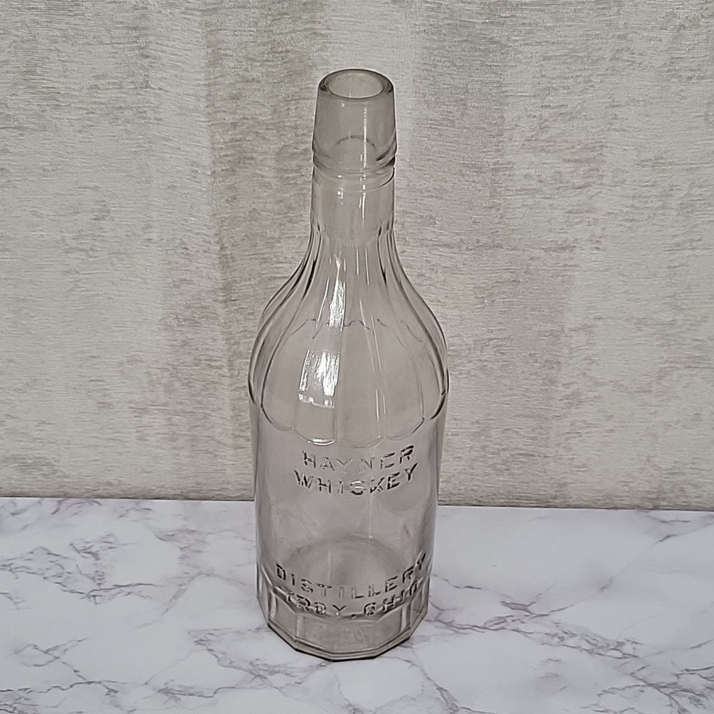 Hayner Late 1800s Whiskey Bottle Vintage Farmhouse Advertising Decor USA